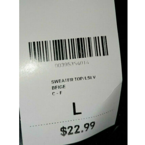 Forever 21 Coverstitched Beige Ruffled Sweater L - Picture 3 of 3